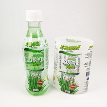 Etiquetas de botella de mangas envolventes de plástico para botellas de jugo